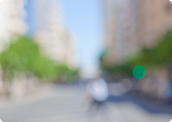 Blurry city street